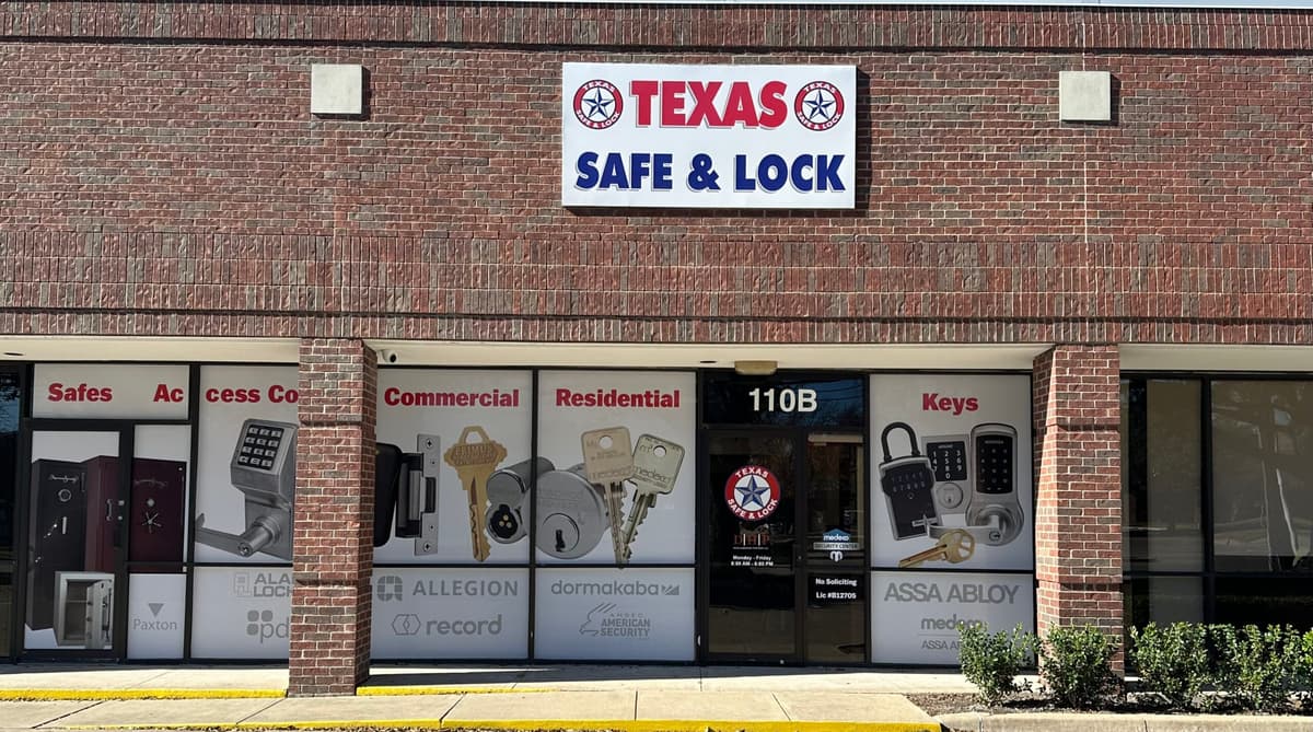 Professional locksmith at work